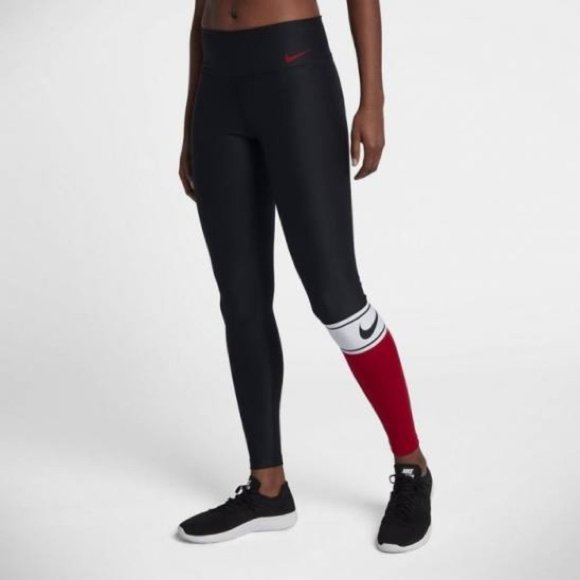 Nike tights-size L black red and white gently worn - Picture 2 of 3